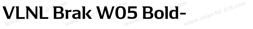 VLNL Brak W05 Bold字体转换